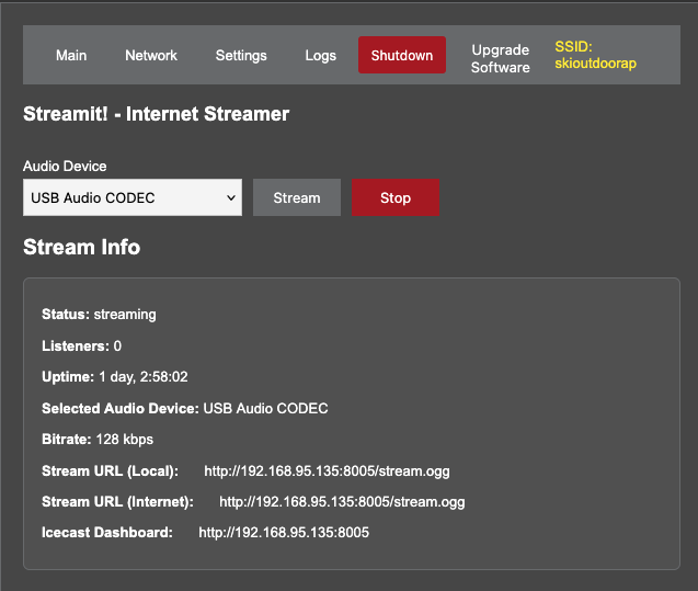 Streamit! Dashboard UI